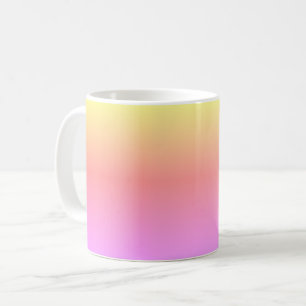 Caneca De Café Ombre Colorido, arco-íris, cor-de-rosa, púrpura 4J