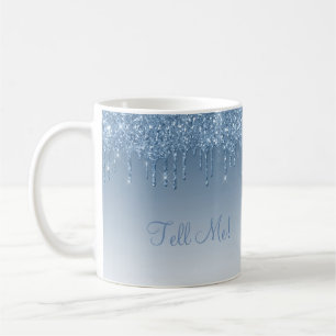 Caneca De Café Ombré de Script Moderno Chic Chic Glitter Elegante