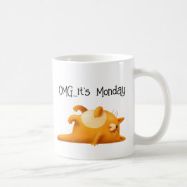 Caneca De Café OMG É a segunda-feira Blues Engraçado Gift Amarelo
