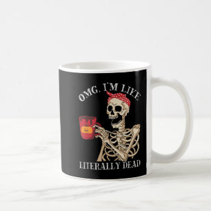 Caneca De Café OMG Im Like Literarry Morto Halloween Fall Pumpkin