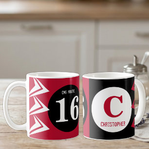 Caneca De Café OMG, você tem 16 monogramas de nome vermelho e pre