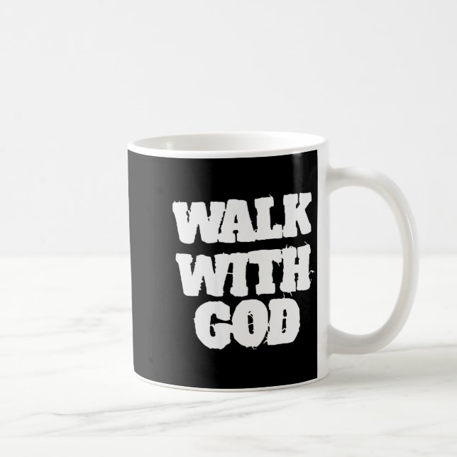 Caneca De Café On Back Walk With Jesus God Christian Men Women Sa (Direita)