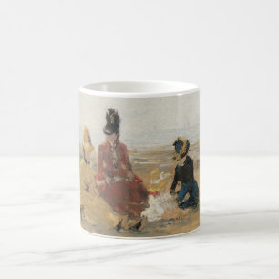 Caneca De Café On the Beach Trouville 1887, por Eugene Boudin