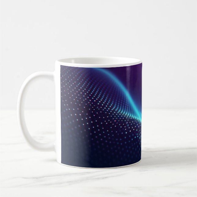 Caneca De Café Onda Abstrata (Esquerda)