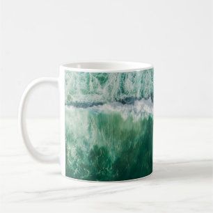 Caneca De Café Onda Aérea Turquesa: Tiro De Drone