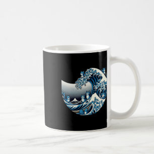 Caneca De Café Onda Bonita De Gatos Azuis Para Kamala Engraçada