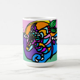 Caneca De Café Onda de golfinho 