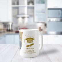 Onda Dourada Branca de Graduação Moderna