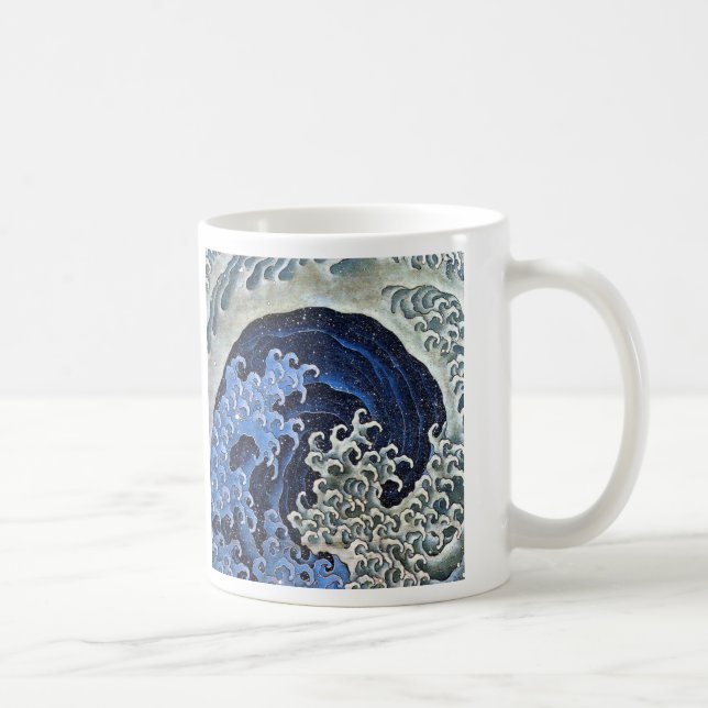 Caneca De Café Onda feminino, Hokusai (Direita)