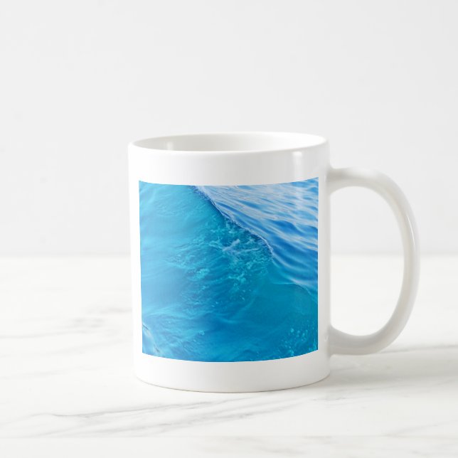 Caneca De Café onda legal de água azul (Direita)