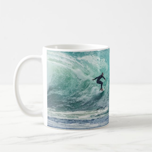 Caneca De Café Onda surfando épico (Esquerda)