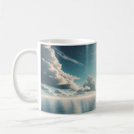 Caneca De Café Ondas Celestiais Do Oceano Gift Mug - Céu, Present