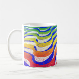 Caneca De Café Ondas coloridas