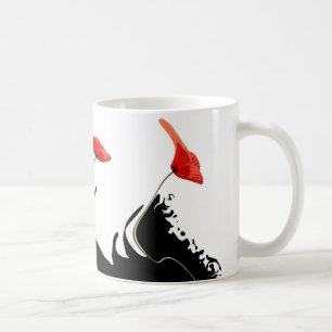 Caneca De Café Ondas das papoilas