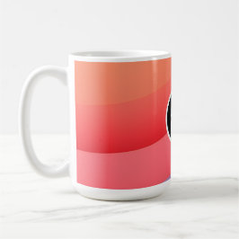 Caneca De Café Ondas de Arco-Íris Vibrantes Abstratas | Adicione