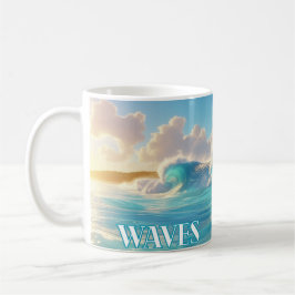 Caneca De Café Ondas de força - Inspiradas pelo mar