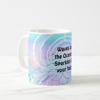 Caneca De Café Ondas do Oceano Cabelo Brilha