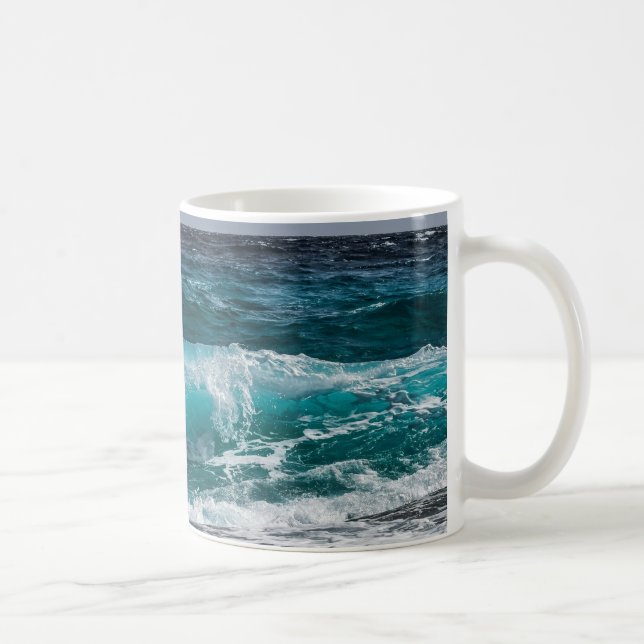 Caneca De Café Ondas do Surf Vintage (Direita)