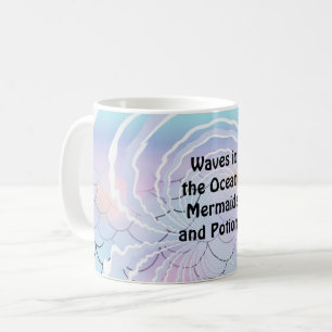Caneca De Café Ondas e Sereia Sayings