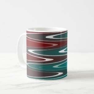 Caneca De Café Ondas em branco