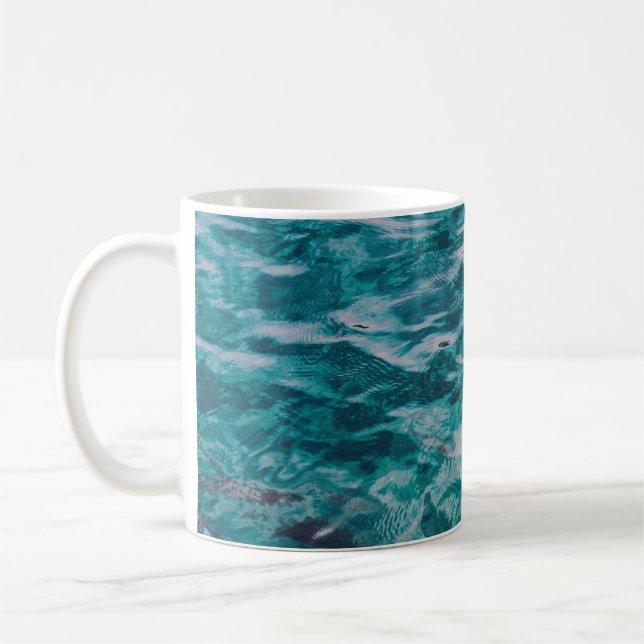 Caneca De Café Ondas Esmeraldas do Oceano (Esquerda)