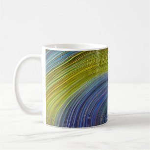 Caneca De Café Ondas Fracionadas de Capa abstrato 34