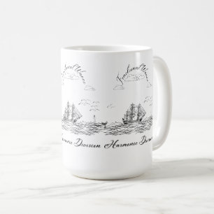 Caneca De Café Ondas Fracionais