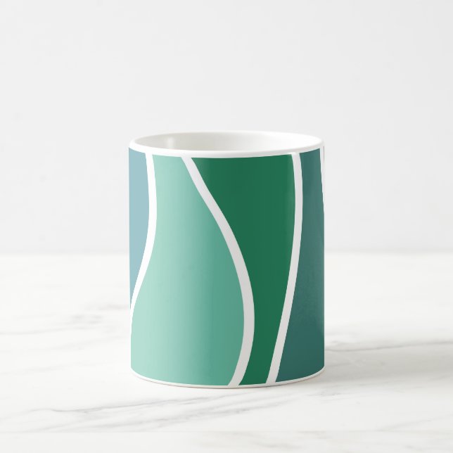 Caneca De Café Ondas oceânicas coloridas (Centro)