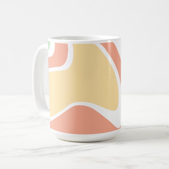 Caneca De Café Ondas ondulam líquido (Frente Esquerda)