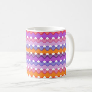 Caneca De Café Ondas Retro