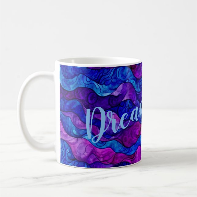Caneca De Café Ondas Roxas Sonham Mug (Esquerda)