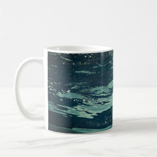 Caneca De Café Ondas Tranquilas do Mar Calma Paisagem Marinha Caf