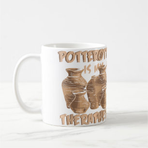 Caneca De Café Onde a Cerâmica É Minha Terapia Artista de Cerâmic