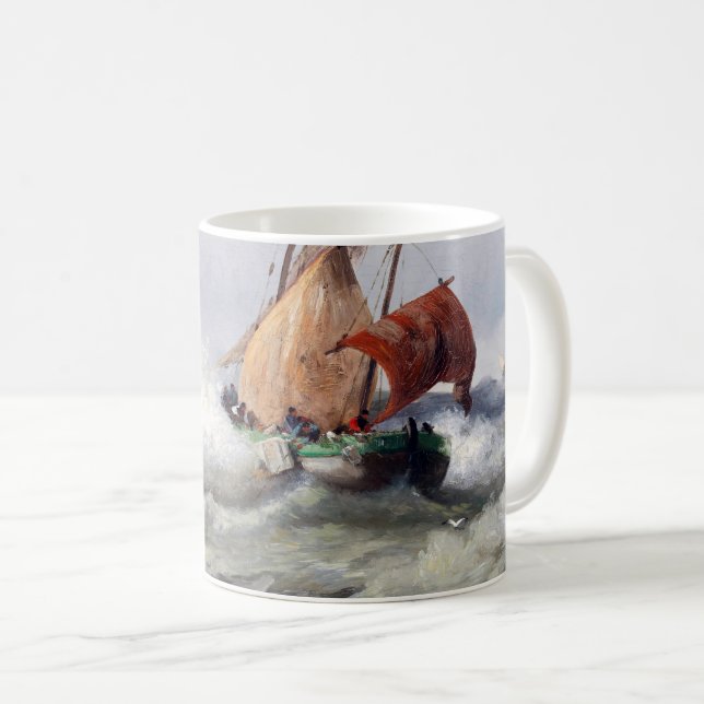 Caneca De Café Onde a natureza reina: paisagem tempestuosa com ga (Frente Esquerda)