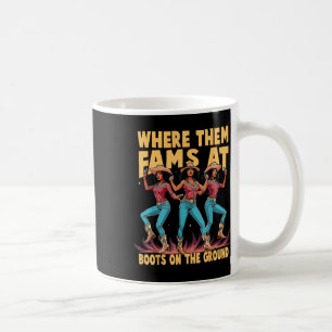 Caneca De Café Onde Eles Fogem Em Boots No Chão, Nós