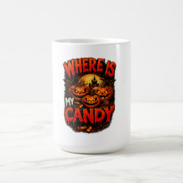 Caneca De Café Onde Está Minha Camiseta de Abóbora de Halloween C
