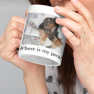 Caneca De Café Onde está o meu java? Cavalier King Charles Spanie