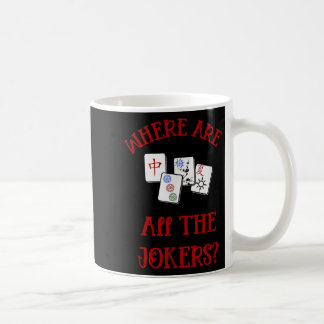 Caneca De Café Onde Estão Todos Os Jokers Engraçados Mahjong?