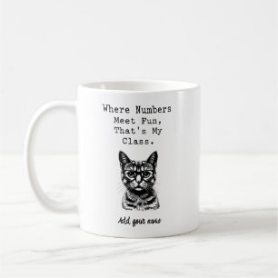 Caneca De Café Onde Números Encontram Diversão Design de Aula de