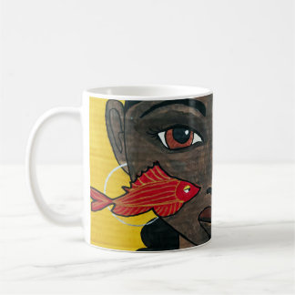 Caneca De Café Onde os Pensamentos Nadem | Arte Afrocentrada de M