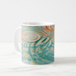 Caneca De Café Ondulações de Tranquilidade Harmonia Abstrata da Á