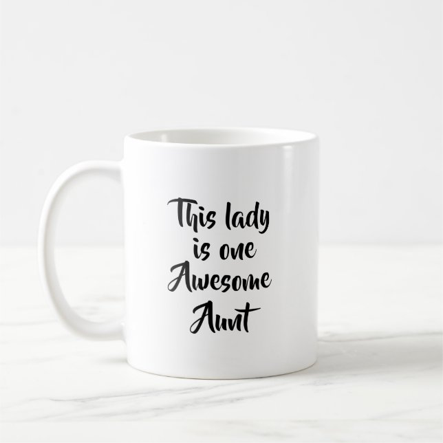 Caneca De Café One Awesome Aunt Funny (Esquerda)