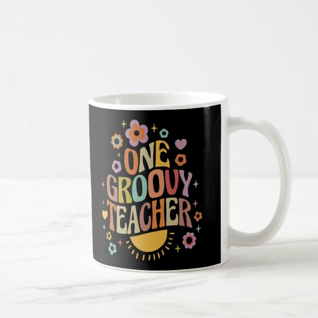 Caneca De Café One groovy teacher (Direita)