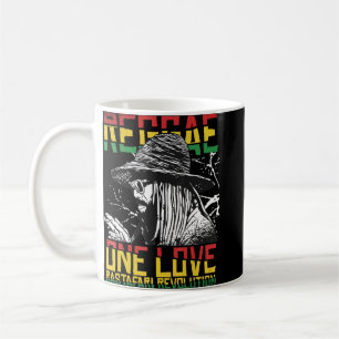 Caneca De Café One Love Reggae Music Heartbeat Rastafari Rasta