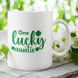 Caneca De Café One Lucky Auntie Cute St Patrick Day