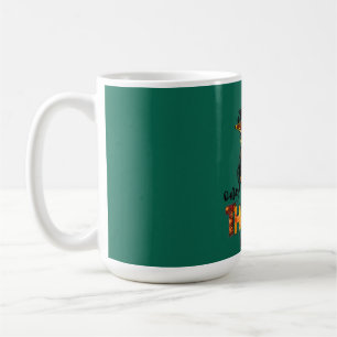 Caneca De Café One Thankful Mama Funny Messy Bun Fall Autumn Than