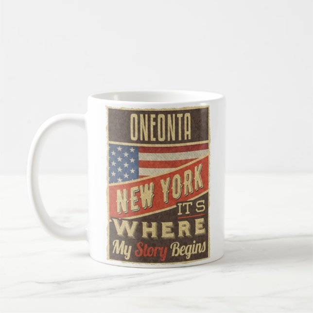 Caneca De Café Oneonta Nova Iorque (Esquerda)