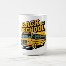 Caneca De Café Ônibus Retro Escola de Volta às Crianças Escolares