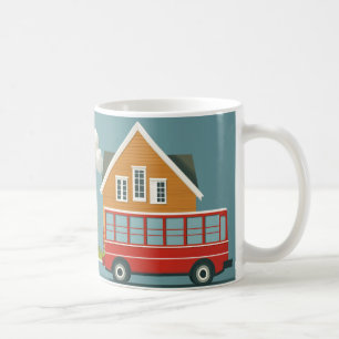 Caneca De Café ônibus vermelho clássico, frequentemente usado com