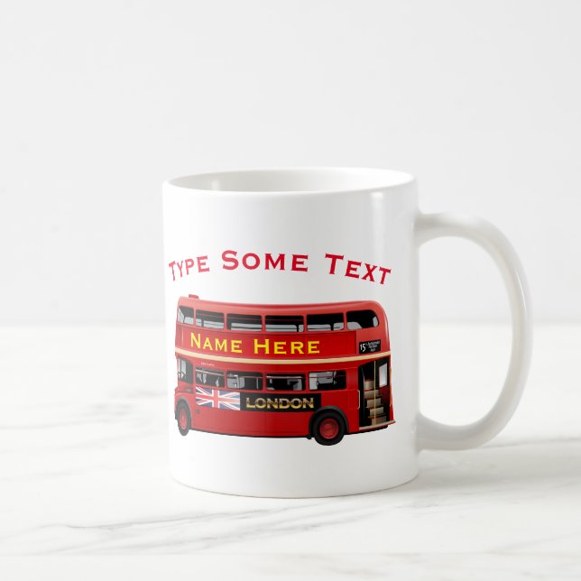 Caneca De Café Ônibus vermelho de Londres temático (Direita)